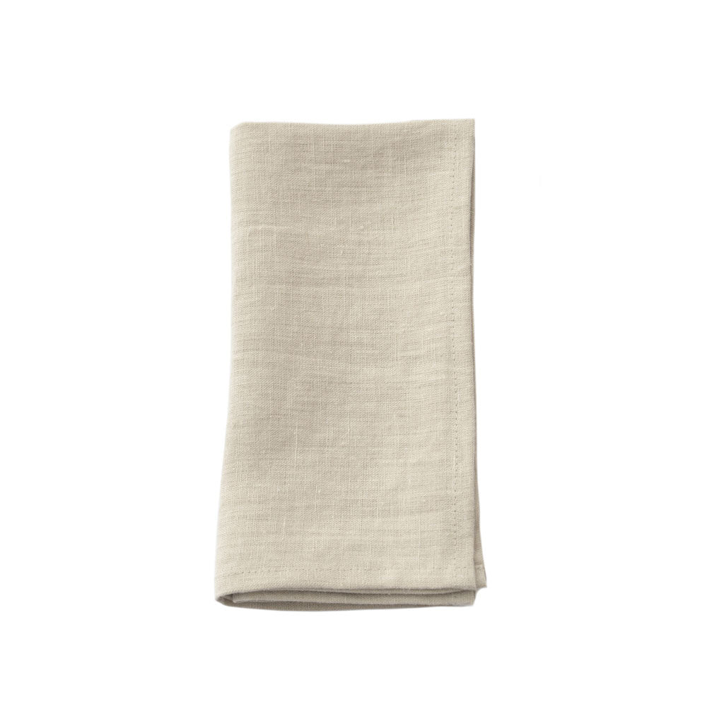 Linen Dinner Napkin Hemmed - Dusty Blue