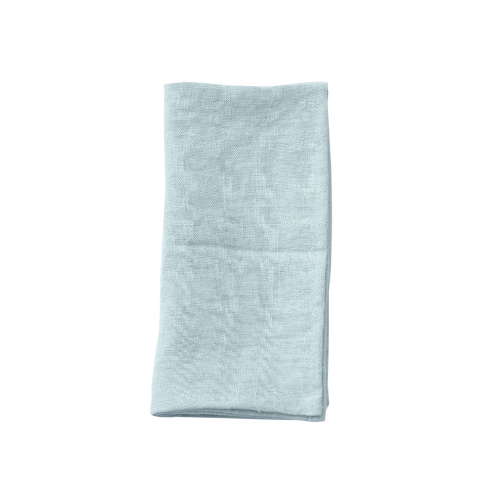 Linen Dinner Napkin Hemmed - Dusty Blue