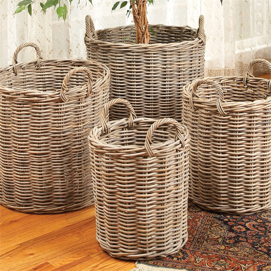 Large straw basket, thichk online handle