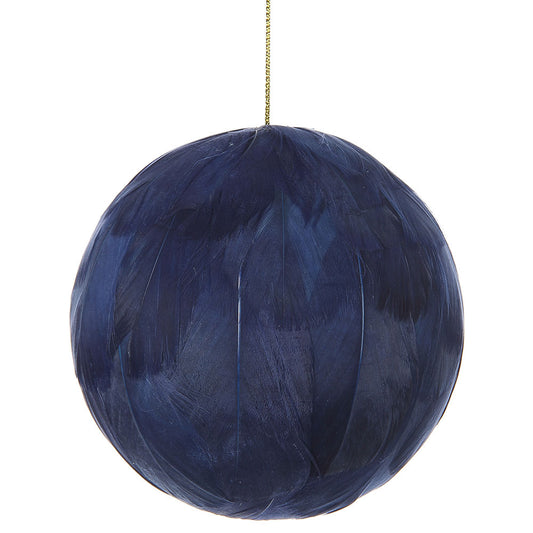 Feather Ball Ornament 4.7"