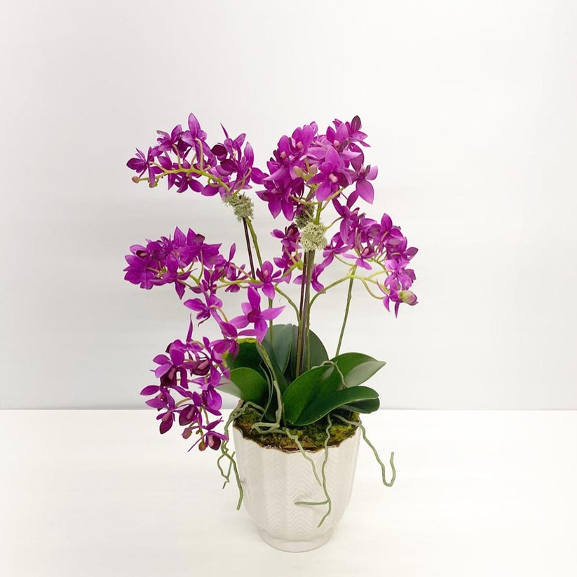 Faux phalaenopsis orchid stem, permanent orchid stem, faux orchid ...