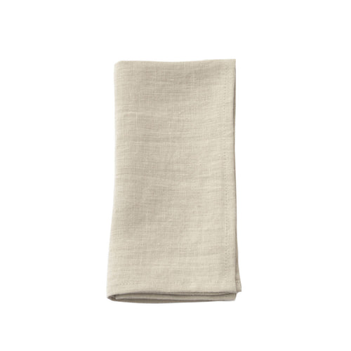 iD Chicago-Stone Washed Linen Hemmed Dinner Napkin